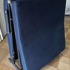 紺マット付き　折りたたみベット　シングルの画像