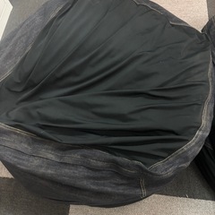 無印ビーズクッション体にフィットするソファ デニム幅65×奥行65×高さ43cmの画像