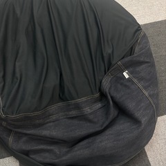 無印ビーズクッション体にフィットするソファ デニム幅65×奥行65×高さ43cmの画像