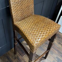 美品 アジアン カウンターチェアの画像