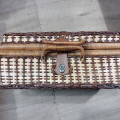 ピクニックバスケット 食器付き 籠 トランク 小物収納　/TJ-2664 2Fの画像