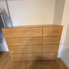 東京 中野区 ニトリ ローチェスト(クエス 120-4LC LBR)の画像