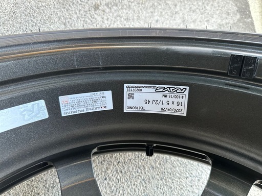 RAYS TE37  sonic 16インチ鍛造　
タイヤセット　軽自動車用