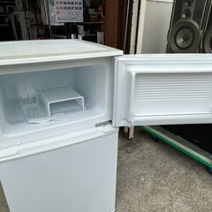 【動作保証あり】U-ING ユーイング 2018年 UR-D90J(W) 90L 2ドア 直冷式 冷凍冷蔵庫【管理KRR798】の画像