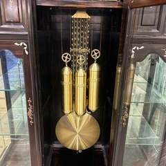 6917 ホールクロック 黒檀 螺鈿細工 手巻き ドイツ製 手巻き ドイツ製の画像