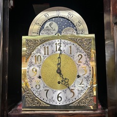 6917 ホールクロック 黒檀 螺鈿細工 手巻き ドイツ製 手巻き ドイツ製の画像