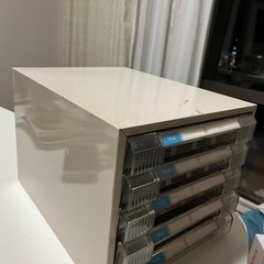 ファイルケース A4サイズ　4段 青 ５段スチール２個セットの画像