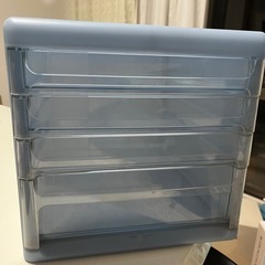 ファイルケース A4サイズ　4段 青 ５段スチール２個セットの画像