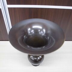 華道 生け花 立花用 祥雲 月耳 銅花器 直径約24.5×高さ26㎝ 苫小牧西店の画像