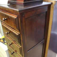 【川崎市宮前区リサイクルオフ】北海道民芸家具　チェストw45cmの画像