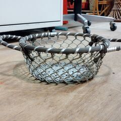 アルミ ワイヤー バスケット 小物入れ カゴ かご 持ち手付き /HJ-0577 2Fの画像