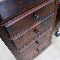 【川崎市宮前区リサイクルオフ】北海道民芸家具　チェスト　w50cmの画像