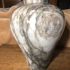 重厚感◆大理石の花瓶　高さ31cm　インテリア　置物　壺 の画像