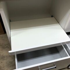 【ジャングルジャングル石津店】食器棚　システムキッチンボード　ホワイト　大容量　キッチン収納　大型　幅140cm モイス加工　おしゃれ 北欧調 収納 堺市 西区 東区 北区 南区 堺区 石津の画像