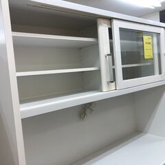 【ジャングルジャングル石津店】食器棚　システムキッチンボード　ホワイト　大容量　キッチン収納　大型　幅140cm モイス加工　おしゃれ 北欧調 収納 堺市 西区 東区 北区 南区 堺区 石津の画像