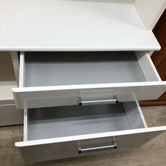 【ジャングルジャングル石津店】食器棚　システムキッチンボード　ホワイト　大容量　キッチン収納　大型　幅140cm モイス加工　おしゃれ 北欧調 収納 堺市 西区 東区 北区 南区 堺区 石津の画像