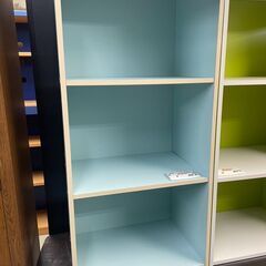 リサイクルショップどりーむ天保山店　No4602 カラーボックス　王道の収納ボックス　汎用性抜群🎵　水色×白　三段ボックスの画像
