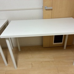 パソコンデスク　白　2個　の画像