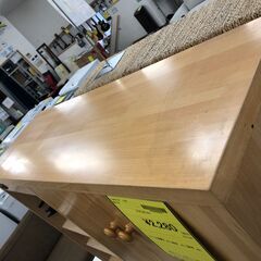 【ジャングルジャングル石津店】マルカ　薄型キッチンカウンターワゴン　食器棚　システムキッチンボード　ブラウン　キッチン収納　幅88cm　おしゃれ 北欧調 収納 堺市 西区 東区 北区 南区 堺区 石津の画像