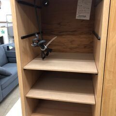 【ジャングルジャングル石津店】マルカ　薄型キッチンカウンターワゴン　食器棚　システムキッチンボード　ブラウン　キッチン収納　幅88cm　おしゃれ 北欧調 収納 堺市 西区 東区 北区 南区 堺区 石津の画像