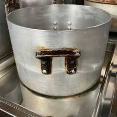 両手鍋🍀寸胴鍋アルミ製業務用27cm厨房用品👨‍🍳調理器具軽量サビあり💦シルバーの画像