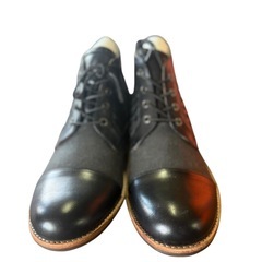 【新品】ENZO RAUDi ブラック レザー チャッカブーツ26cm相当の画像