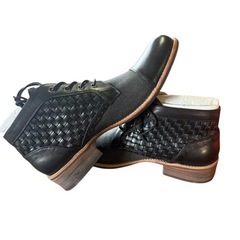 【新品】ENZO RAUDi ブラック レザー チャッカブーツ26cm相当の画像