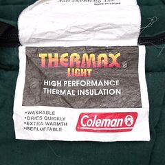 【商談中】Coleman コールマン 寝袋 THERMAX LIGHT 封筒型の画像