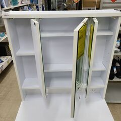 J1837　【リユースのサカイ柏店】　三面鏡ドレッサー　ホワイト　クリーニング済み　の画像