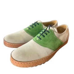 【新品】ENZO RAUDi スエード サドルシューズ26cm相当 アイボリーの画像