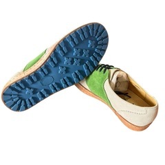 【新品】ENZO RAUDi スエード サドルシューズ26cm相当 アイボリーの画像