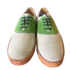 【新品】ENZO RAUDi スエード サドルシューズ26cm相当 アイボリーの画像