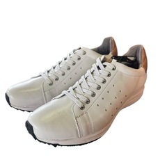 【新品】ENZO RAUDi レザー 本革 白 ゴルフシューズ 26cm相当の画像
