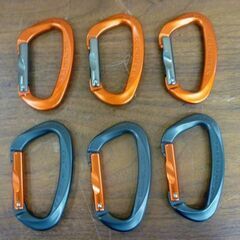 ☆roc'teryx 登山用カラビナ 6個セット CE2008 EN12275 変形D型 ストレートゲート メジャーアクシス25kN マイナーアクシス8kN オープンゲート8kN ロックテリクス 札幌市 豊平区 平岸店の画像