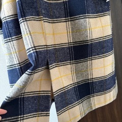テチチ チェスターコート チェック柄チェスターコート　ロングコートの画像