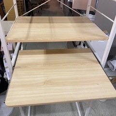 ●　スチールラック　木目調 棚板付き 幅（約）60cmの画像