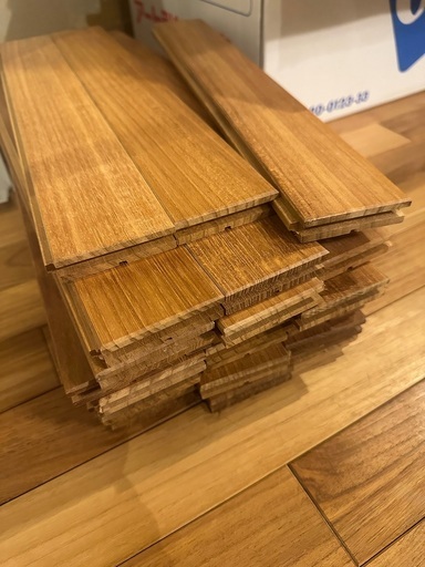 フローリング★高級 無垢材 チーク★オイル塗装仕上げ 約4畳 DIY