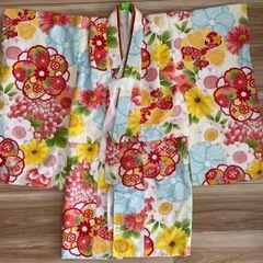 七五三　3歳　着物　白いベスト 7点セットの画像