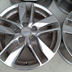 セレナ純正 16インチ★メッキ★日産 セレナ オーテック【富山】ハイウェイスター 日産純正  ニッサン純正 中古４本 車検対応アルミホイール ジューク リーフ エクストレイルの画像