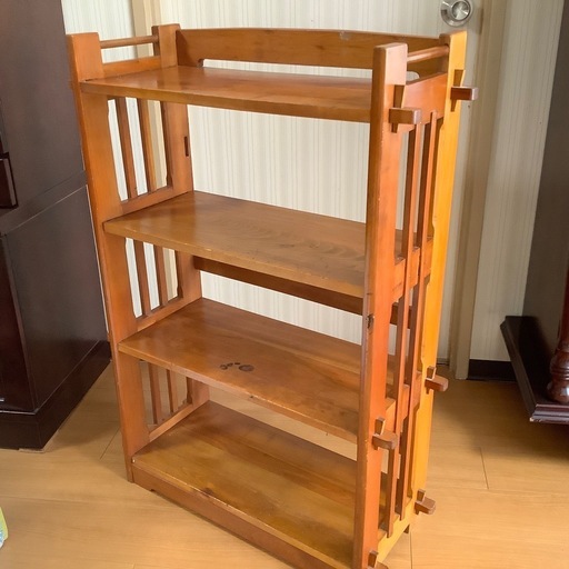 昭和レトロ　本棚　飾り棚　ブックシェルフ　時代物　アンティーク　ディスプレイ