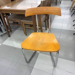 ★リユースのサカイ千葉中央店★  ダイニングテーブル＆椅子1脚SET ナチュラルウッド H71×D75×W75 クリーニング済み TC5494の画像