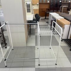 ★リユースのサカイ千葉中央店★  ハンガーラック（左右伸縮式） 白 H96×D70×W175～125 クリーニング済み TC5495の画像