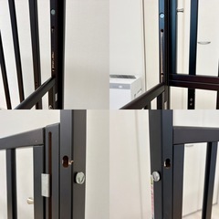 《床板すのこ》ヤマサキ ベビーベッド ハイタイプ ツーオープン【ブラウン】の画像