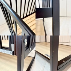 《床板すのこ》ヤマサキ ベビーベッド ハイタイプ ツーオープン【ブラウン】の画像