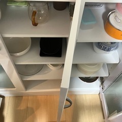 ロータイプ 食器棚 2個セットの画像