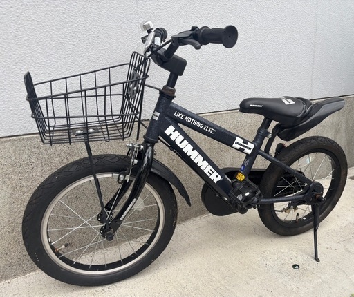 【お取引中】
★美品★HUMMERキッズ自転車16インチ取外し可補助輪付