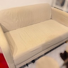 IKEA  2人掛けソファ　/ベージュの画像