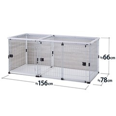 【ほぼ新品】ボンビアルコン プラスワンサークル　犬用ケージの画像