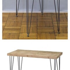 25-27日迄、バラ売り可／Spice of life インダストリアルデザイン テーブル 2台まとめての画像