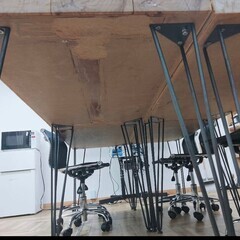 25-27日迄、バラ売り可／Spice of life インダストリアルデザイン テーブル 2台まとめての画像